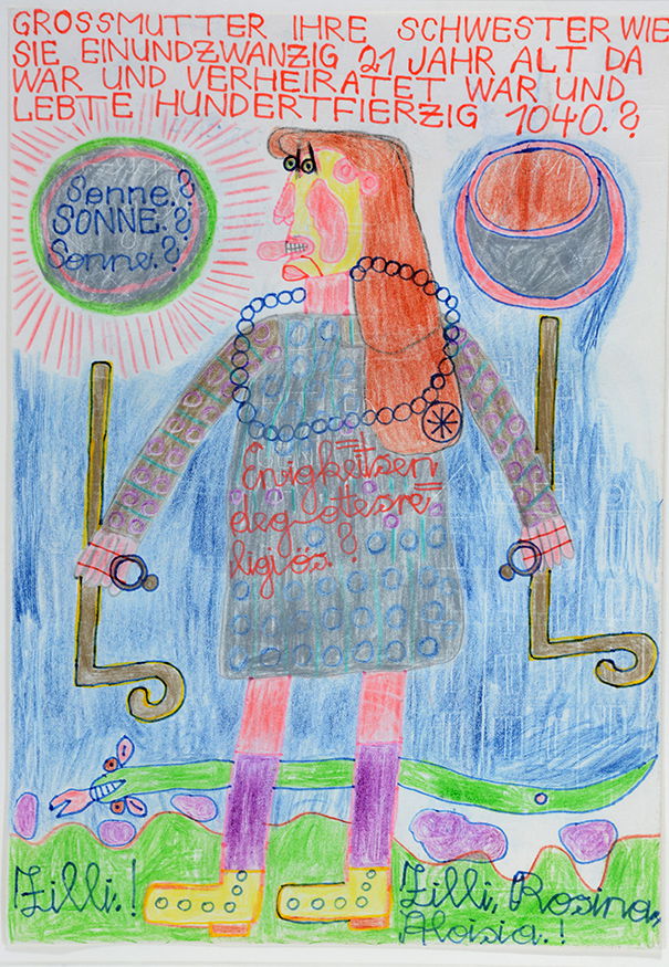 August Walla. Untitled Red Headed Figure. (1 of 2)