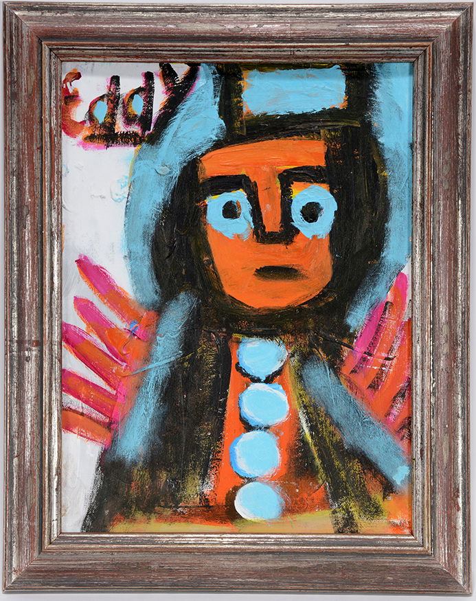 Eddy Mumma. Figure With Blue Hat & Eyes. (1 of 1)