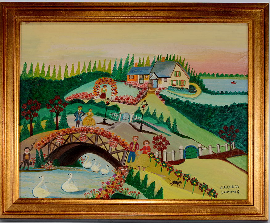 Isador “Grand Pa” Sommer. Couple With Swans. (1 of 1)