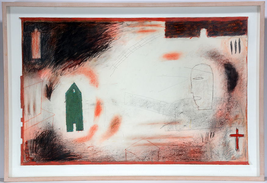 Bill Cass. Untitled With Green House. (1 of 2)