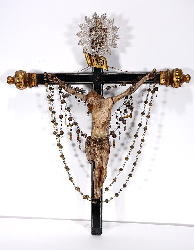 Religious Crucifix Masterpiece. c. 1800’s. (1 of 4)