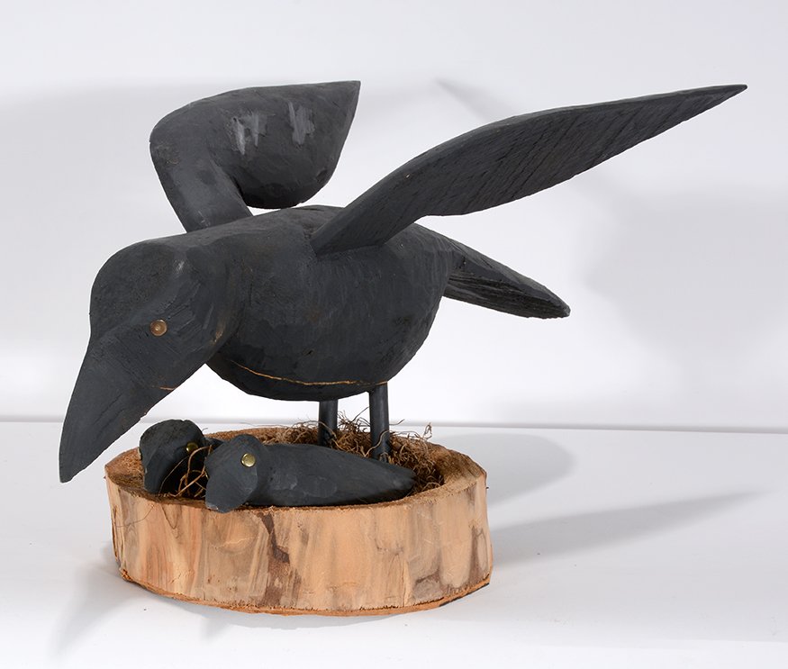 Yazzi Family. Black Crow Family In A Nest. (1 of 1)