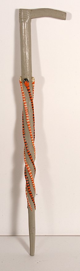 Denzil Goodpaster. Four Coiled Snakes On Cane. (1 of 2)