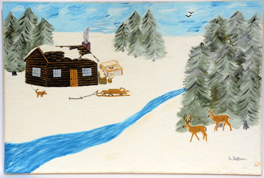 Albert Hoffman. A Winter Paradise.: Albert Hoffman. A Winter Paradise. Signed and titled. Oil on canvas. Excellent condition. 36” w x 24”h. Est. $200-400. Ship: $65