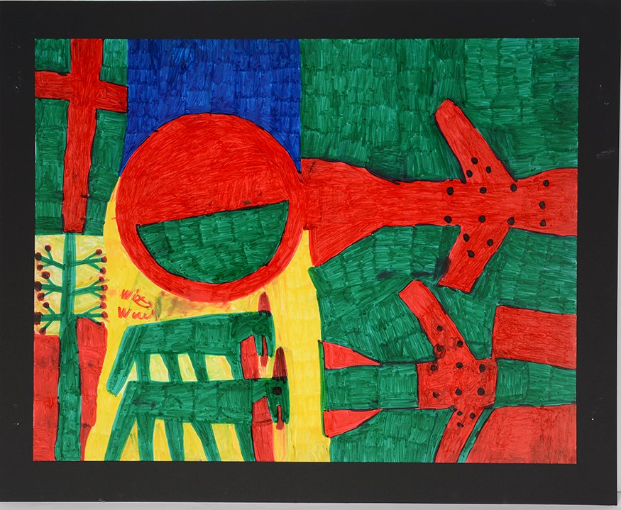 Willie White. Two Green Horses & Red Planes. (1 of 2)