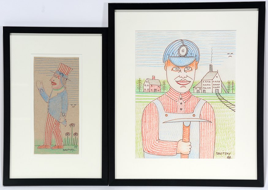 Jack Savitsky. Uncle Sam & Coal Miner. (1 of 1)