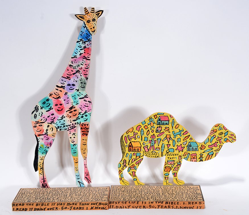 Howard Finster. Giraffe & Camel. (1 of 1)