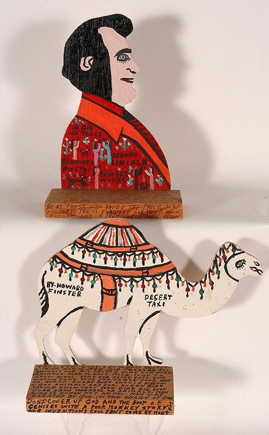 Howard Finster. Desert Taxi & Abe Lincoln. (1 of 1)