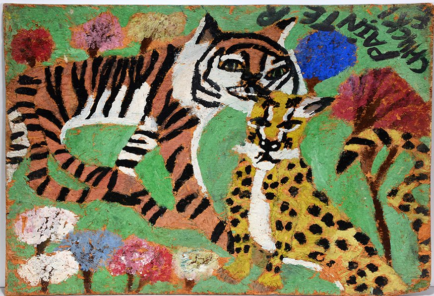 Artist Chuckie Williams. Tiger & Leopard. (1 of 1)