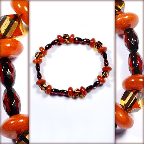 Genuine Baltic Amber Faceted Balls Flexible Size: Date Of Manufacture: Brand new Country Of Origin: Lithuania Material: Genuine Baltic Amber Dimensions: 7.48 Inches in Length; Weight 6.4 g. Genuine Baltic amber faceted balls flexible size bracelet ha