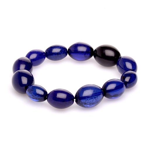 Blue Plums Rare Dominican Amber Bracelet Flexible: Date Of Manufacture: Brand New Country Of Origin: Lithuania Material: Amber, Silicone Dimensions: 7.48 Inches in Length Weight 15,3 g This bracelet is made from rare and exceptional blue color Caribbe