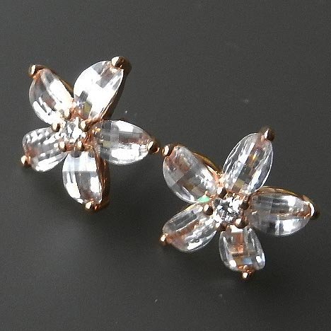 Gold Plated Flowers Form Set of Earrings With Cry: Date Of Manufacture: Brand NewCountry Of Origin: GermanyMaterial: Gold Plated-925/CrystalsDimensions: Not SpecifiedSilver Gold Plated Flowers Form Set of Earrings With Crystals 925 Plate Mark weight 5