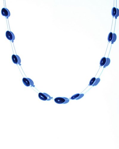 Elegant String From Deep Blue Oval Form Caribbean: Date Of Manufacture: Brand New Country Of Origin: Lithuania Material: Caribbean Amber Dimensions: 19 inches in length Elegant string made from oval cut deep blue Caribbean amber beads 0.5x0.3 inches e