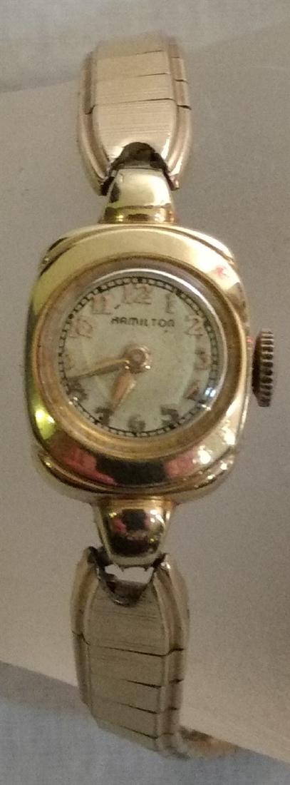 Antique 14K Gold Ladies Hamilton Wristwatch (1 of 3)