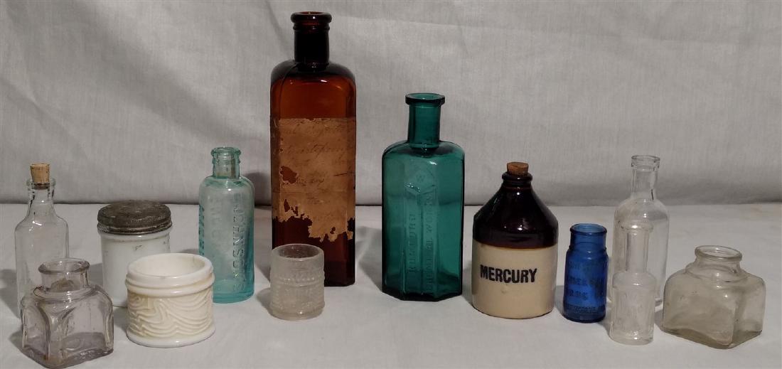 Antique Apothecary Bottles and Ink Wells (1 of 6)