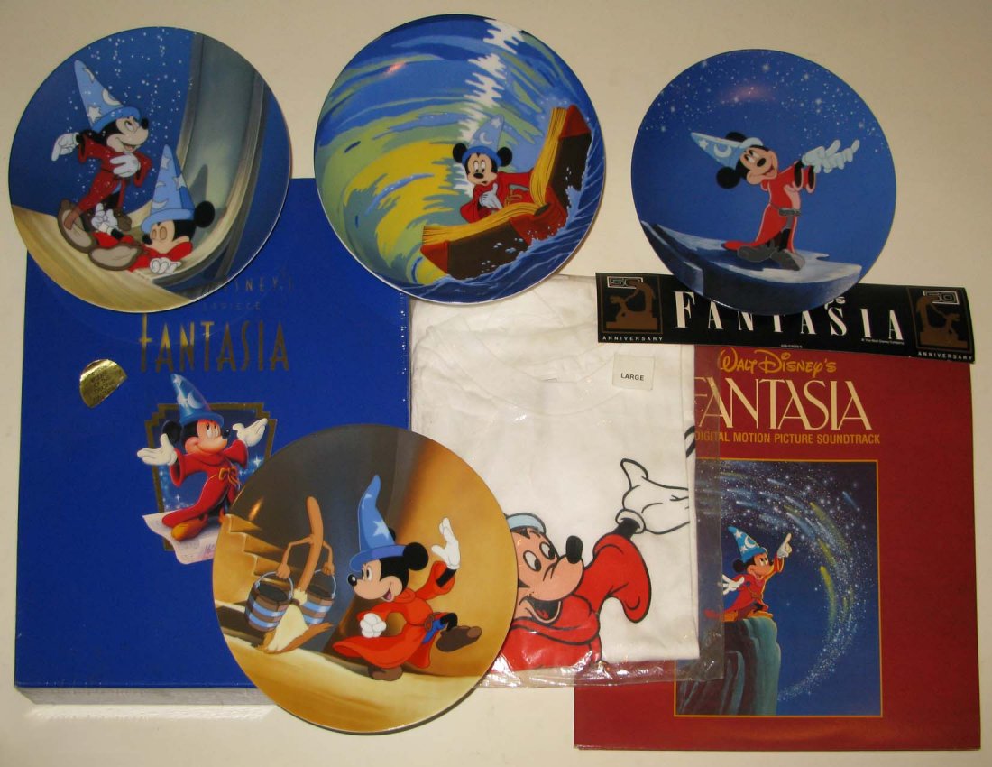 Fantasia Lot: Fantasia Lot - Deluxe Collector's Edition Unopened Boxed Set with 2 CDs, VHS Tapes & Booklet, 4 Knowles Plates (water Damaged Boxes), Bumper Sticker, Tee Shirt (large), Double Album