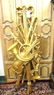Old Gold Gilded Wood Carving of Musical Instrument - 3