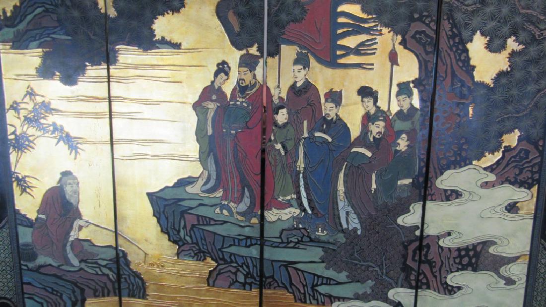 Chinese Wood Panel Screen (1 of 9)