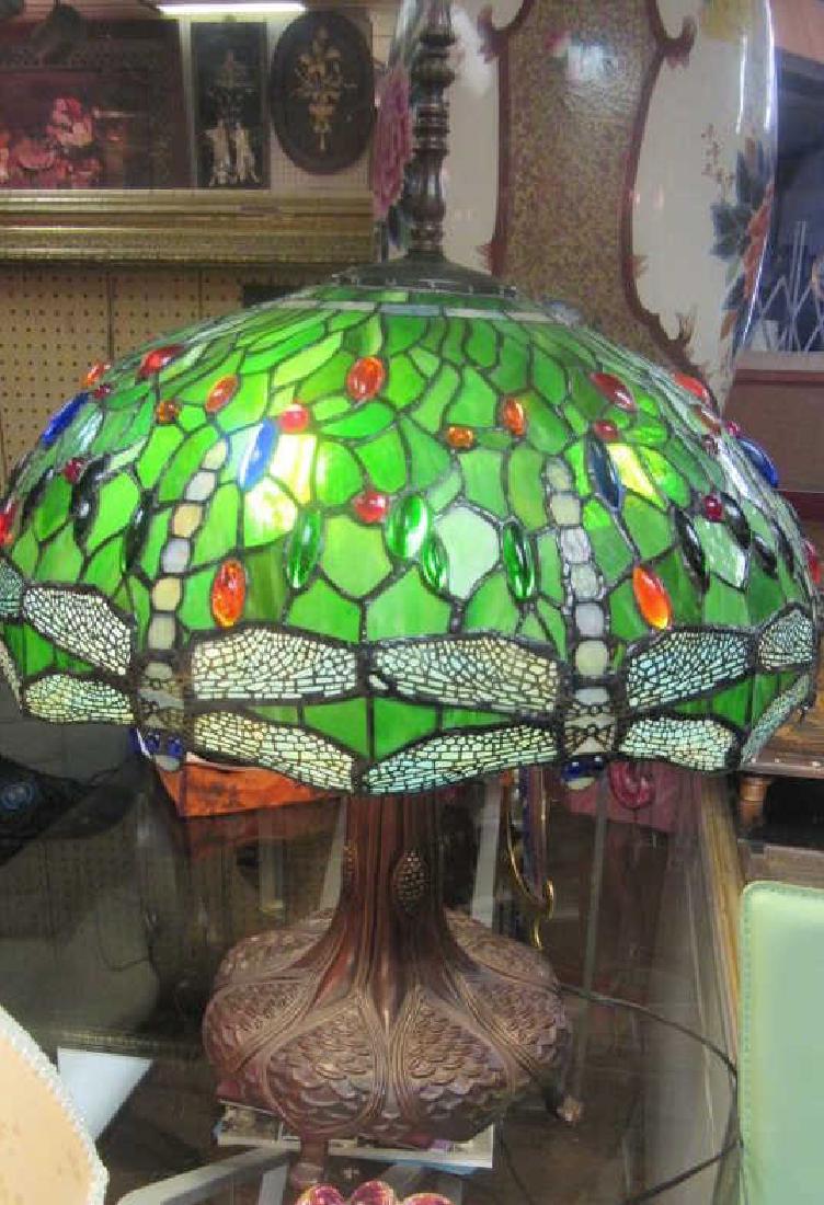 Old Tiffany Style Table Lamp (1 of 7)