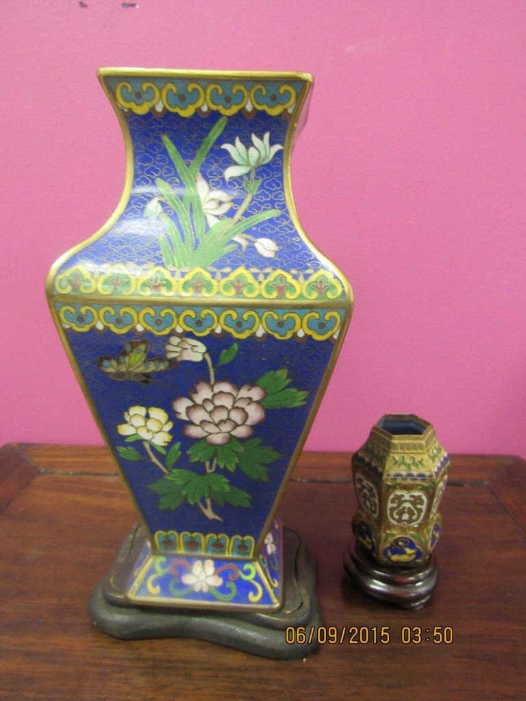 Two Chinese Cloisonne Vases (1 of 7)