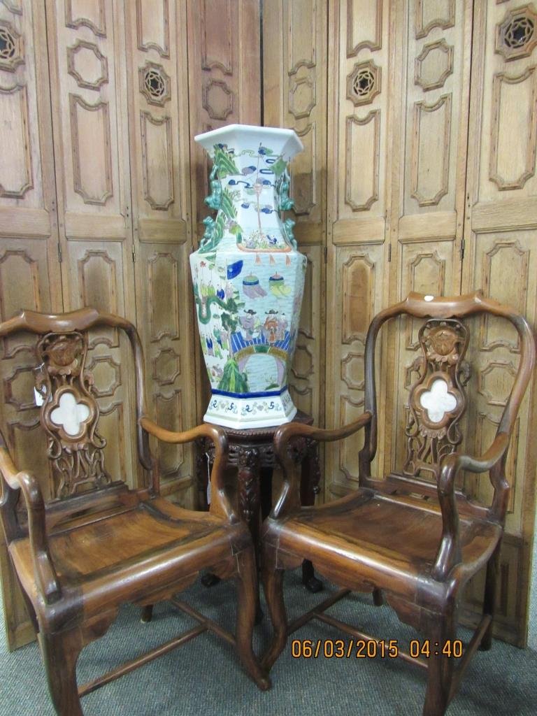 Chinese Porcelain Faceted Floor Vase (1 of 10)