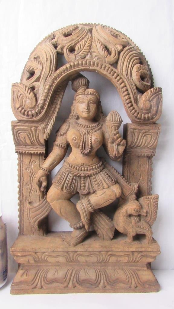Southeast Asian Wood Carving of a Goddess (1 of 6)