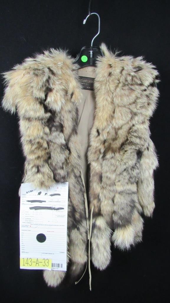 Vintage Tan and Brown Fur Shawl Vest Coat: A vintage tan and brown fur shawl or vest coat; Very soft and luxurious feeling; Extremely warm and perfect for fall and winter