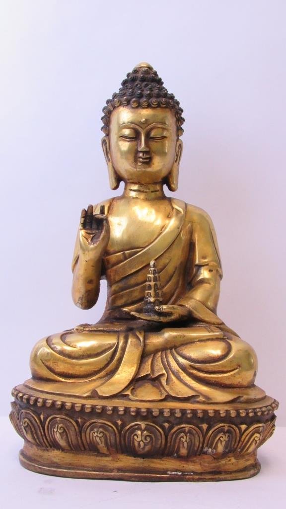 Chinese Gilded Bronze Buddha Statue (1 of 10)