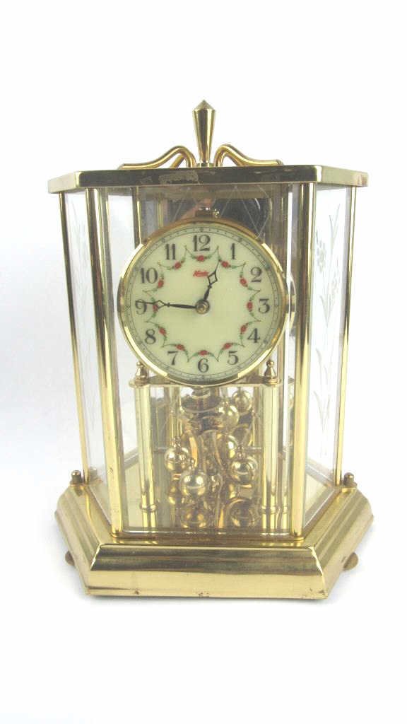 Vintage French Clock: Old Bronze French Clock 10" x 8" x 6"
