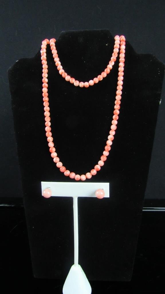 Pink Coral Beaded Necklace (1 of 6)