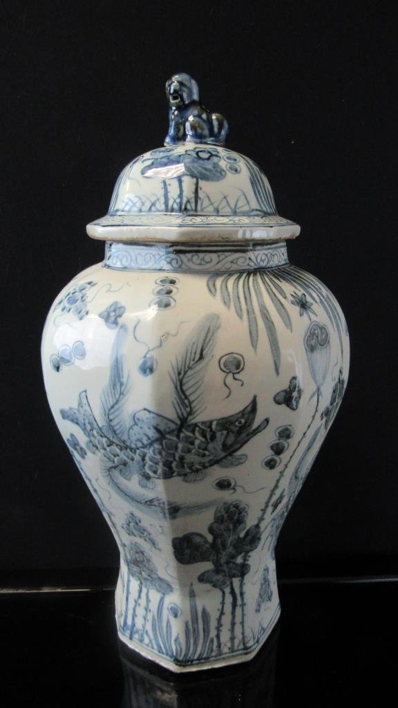 Qing Dynasty Blue and White Ginger Jar (1 of 6)