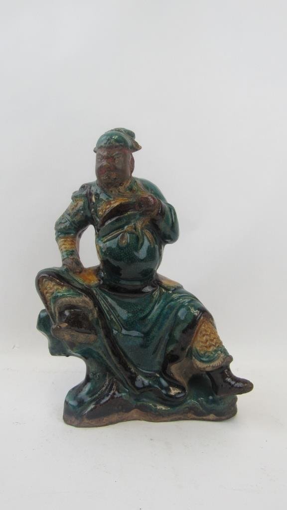 Chinese Ming-Styled Glazed Pottery Figure (1 of 6)