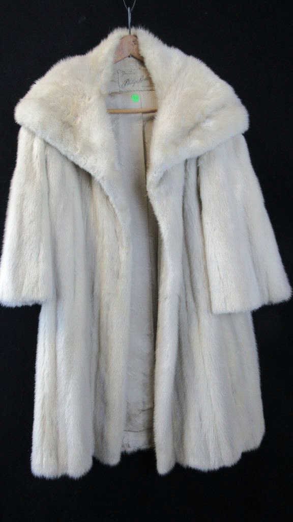 Vintage White Mink Long Coat (1 of 3)