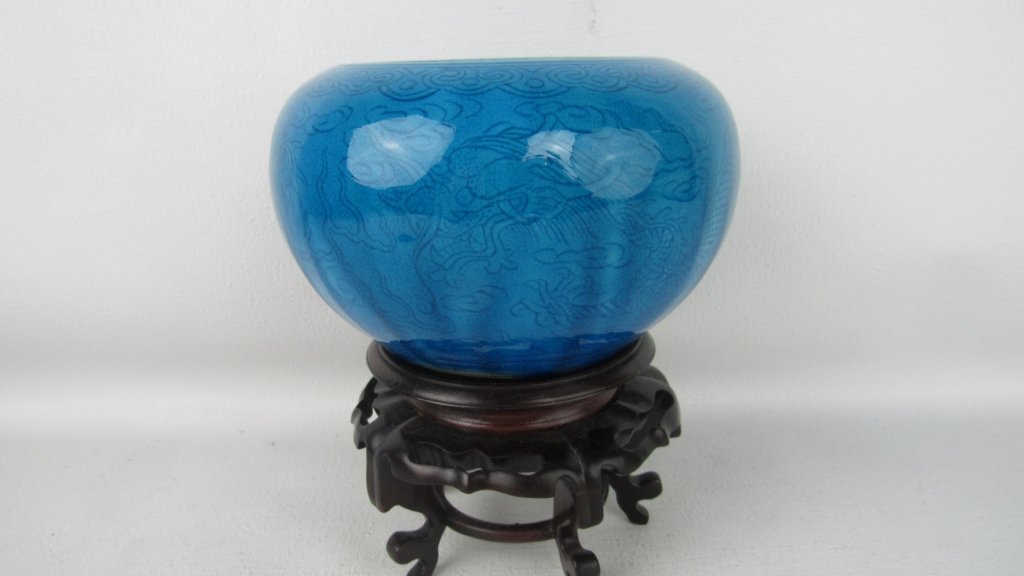 18th Century Blue Glazed Pottery (1 of 8)