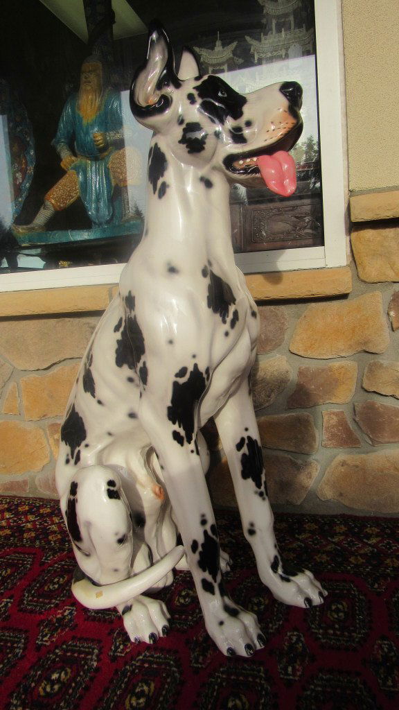 Porcelain Great Dane Sculpture (1 of 6)