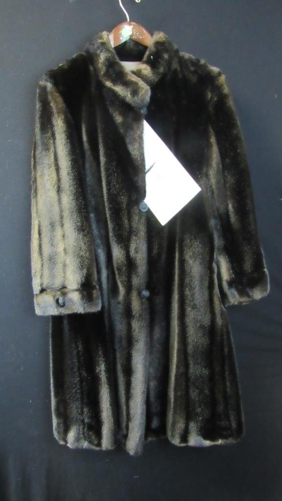 Vintage Dark Fur Coat: Vintage dark black fur coat; glossy shine; very soft and warm; great for fall and winter weather; elegantly cut
