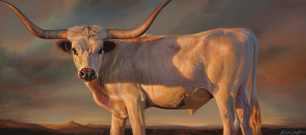 Hidalgo By Teresa Elliott: Teresa Elliott (b. 1953) Hidalgo 2015 Oil 32 x 72 inches Signed lower right: 'Elliott' The artist