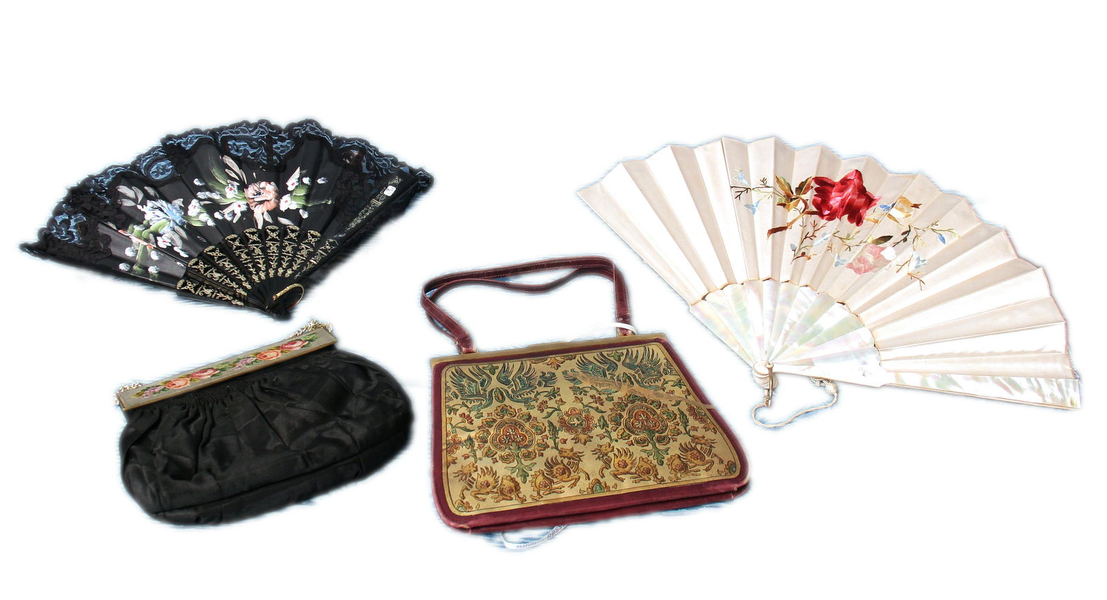 2 VENTAGLI E 2 BORSETTE: primi 900