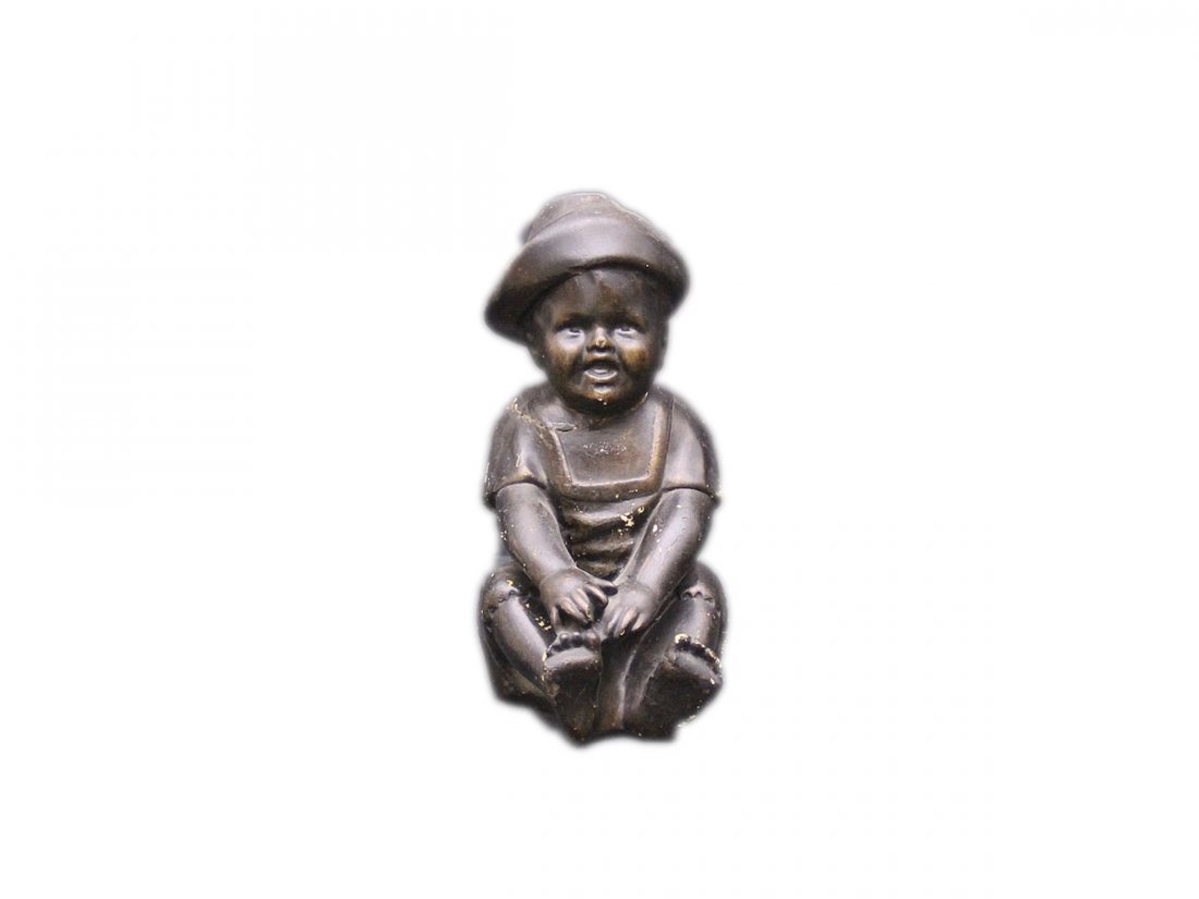STATUETTA: in gesso patinato,anni 60 Italia ,h cm 25 x 12 x 15