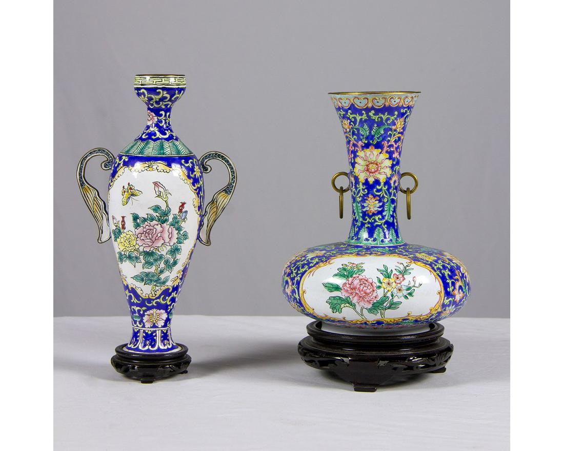 LOTTO DI 2 VASI CLOISONNE (1 of 1)