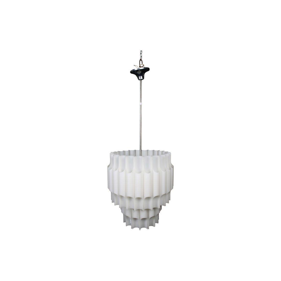LAMPADARIO: produzione italiana modello Teulada design Carlo Ponzio per Harvey Guzzini anni 70 h cm 108 x 43