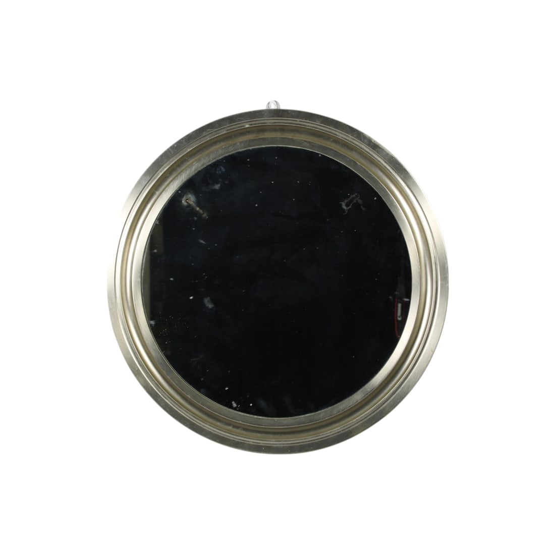 SPECCHIO: produzione italiana anni 60 in acciaio e vetro di Sergio Mazza, difetti cm Ø 58