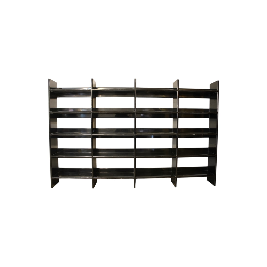 GRANDE LIBRERIA SPACE AGE: di colore nero produzione italiana anni 60 h cm 190 x 296 x 30