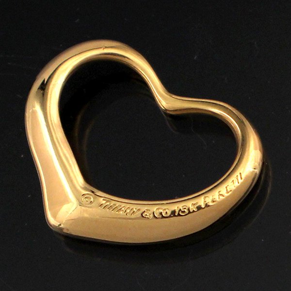 18KY SIGNED TIFFANY & COMPANY OPEN HEART FLOATING (1 of 1)