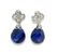 1005: 8 CT WHITE GOLD BLUE EARRINGS