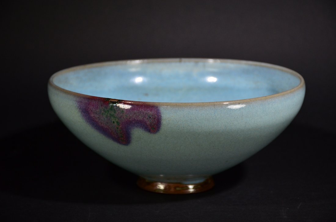 A JUN WARE PURPLE SPOT BOWL (1 of 7)
