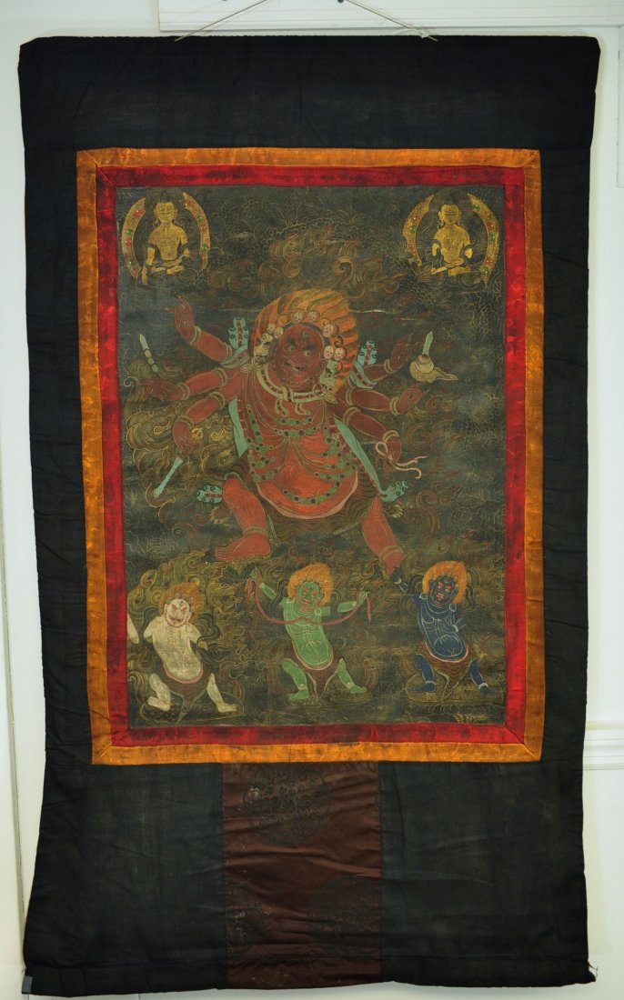 16-17TH C., A BUDDHA THANGKA (1 of 6)