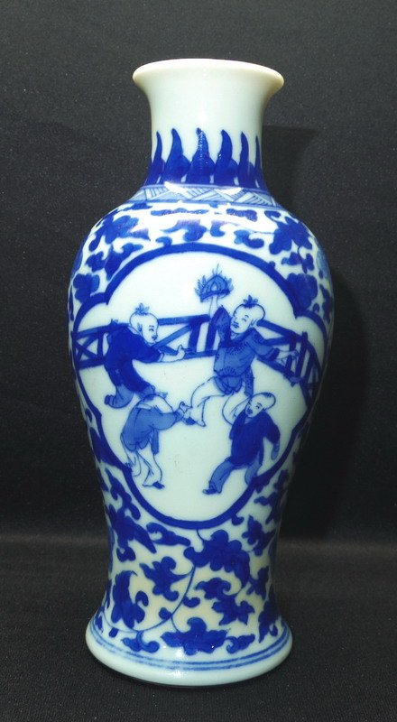 Kangxi Blue and White Baby Play Bottle (1 of 3)