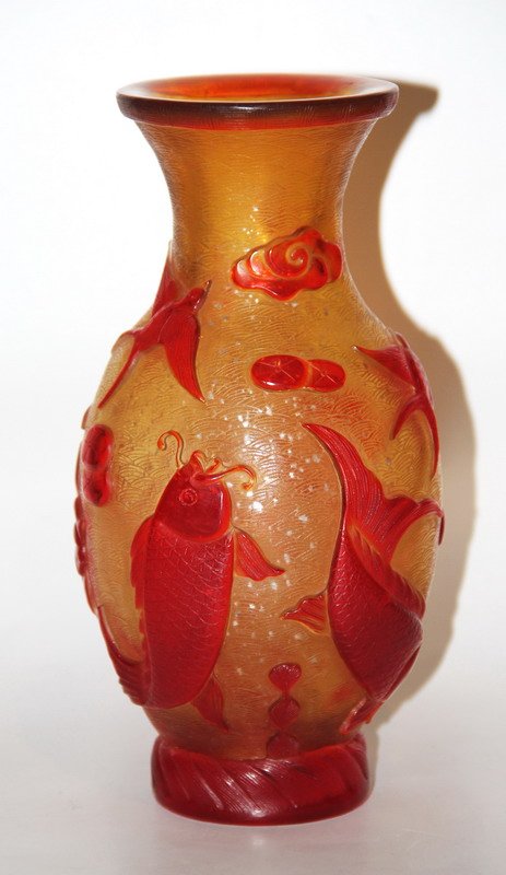 Lucky Flowers，birds and fish water glass bottle (1 of 6)