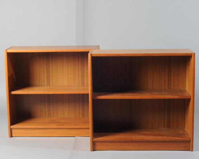Pair Danish Modern Style Bookcases